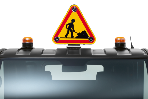 Autovehicule care nu necesită permis de conducere AIXAMD-TRUCK Triunghi luminos cu lumini de avertizare